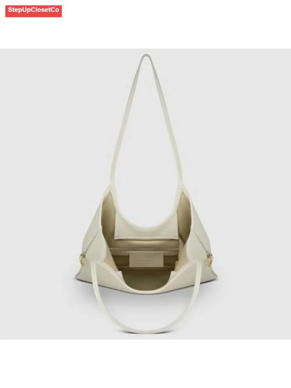 Italian Leather Vertical Tote Bag with Zipper & Adjustable Strap
